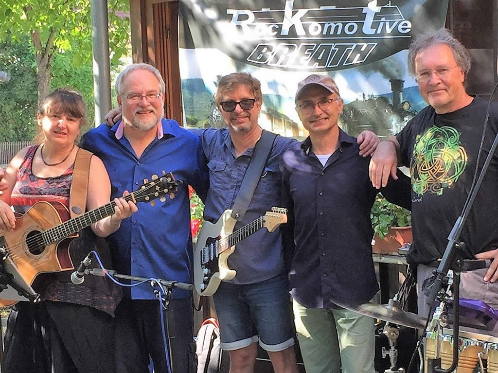 Am 19.07.20.24 bei uns im Hotel, Gasthof Glückauf Wackersdorf die Band Rockomotive- Breath zu einem Rockabend.